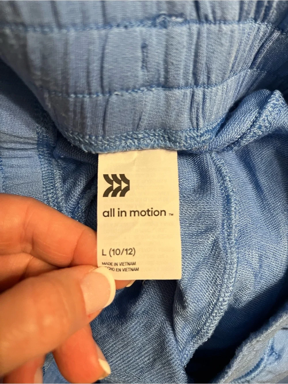 2 all in motion Girls large 10/12 joggers Pink and Blue